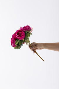 Yapay Şakayık Demeti Fuşya 35 Cm 9 Dal