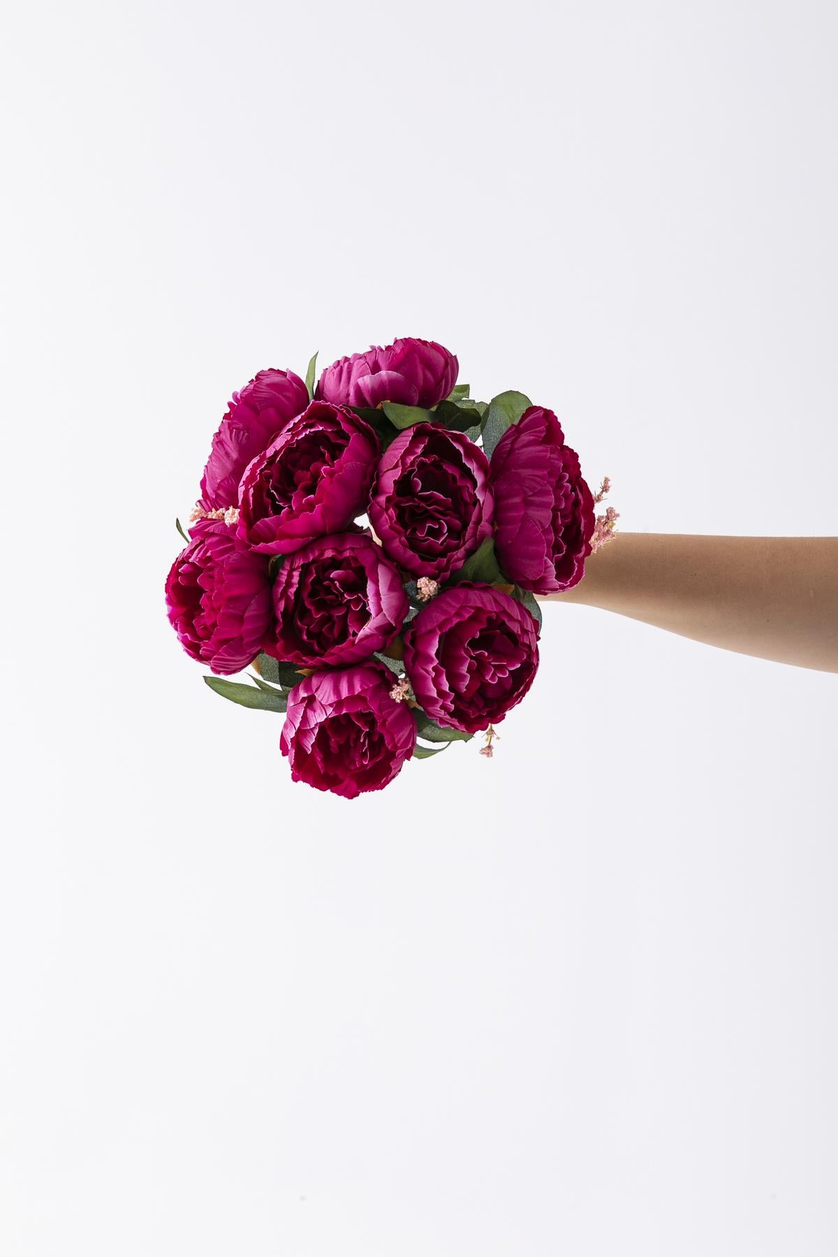 Yapay Şakayık Demeti Fuşya 35 Cm 9 Dal