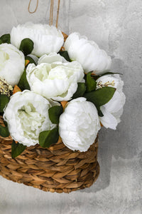 Yapay Şakayık Demeti Krem 35 Cm 9 Dal