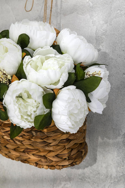 Yapay Şakayık Demeti Krem 35 Cm 9 Dal