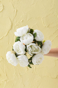 Yapay Şakayık Demeti Krem 35 Cm 9 Dal