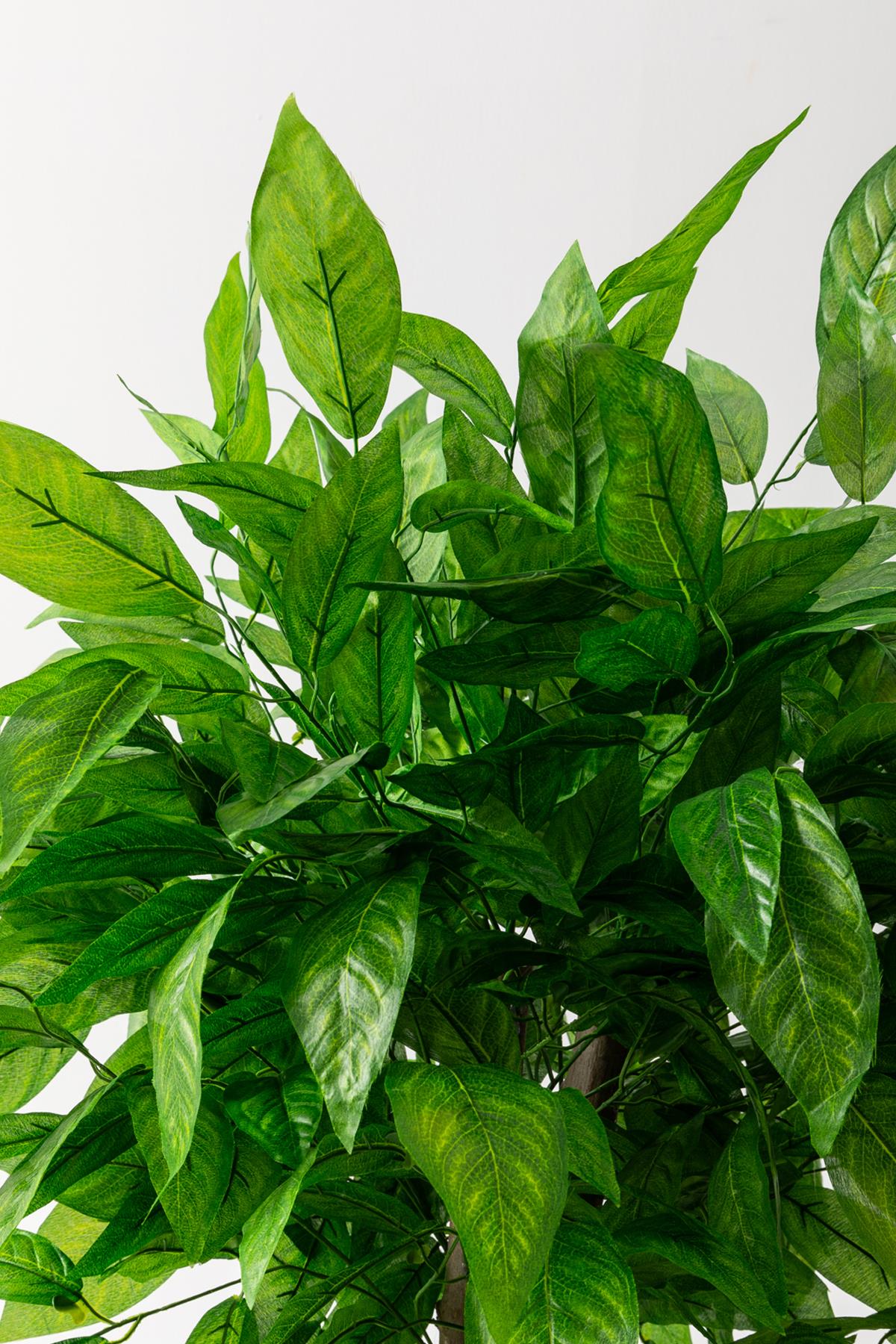 Yapay Salon Köşe Çiçeği 160 Cm Ceviz Ağacı