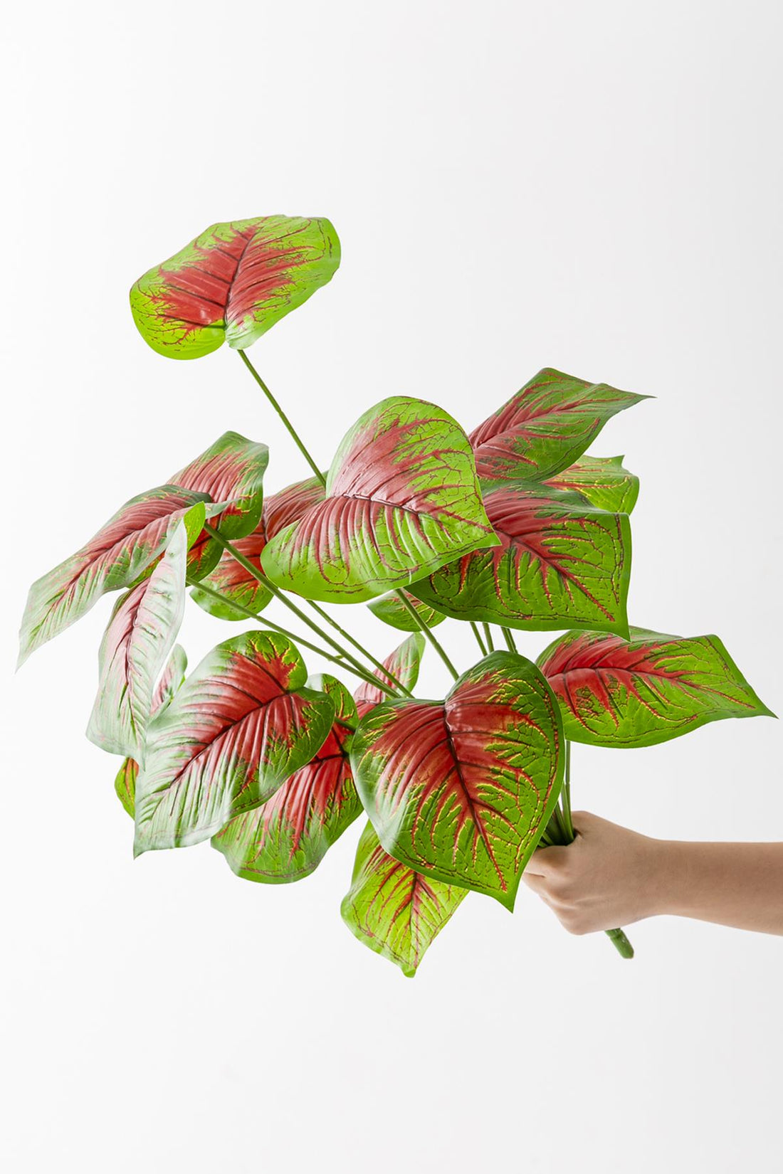 Yapay Salon Köşe Çiçeği Devetabanı Kırmızı 65 Cm Saksısız