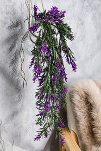 Yapay Sarmaşık Kılıç Uv Korumalı Yeşil Mor 80 Cm 5 Dal