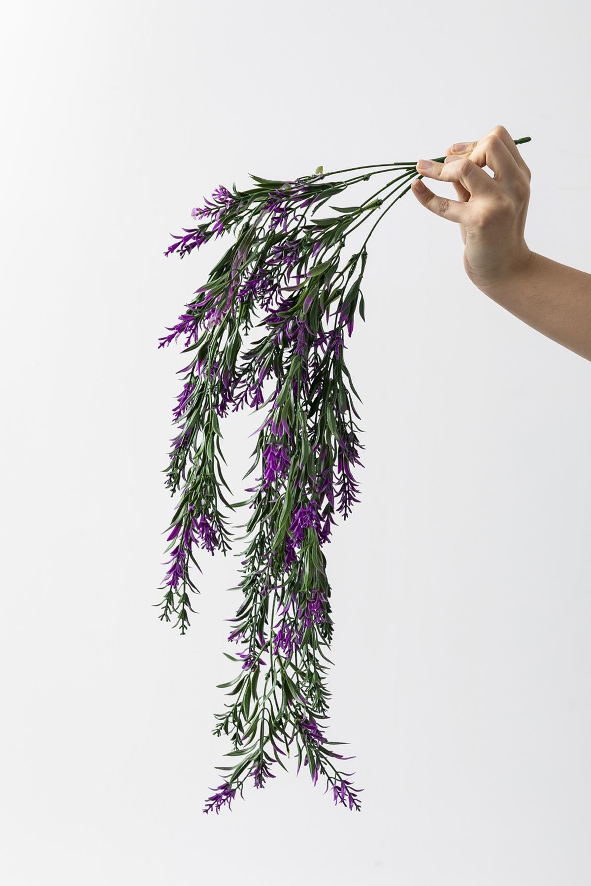 Yapay Sarmaşık Kılıç Uv Korumalı Yeşil Mor 80 Cm 5 Dal