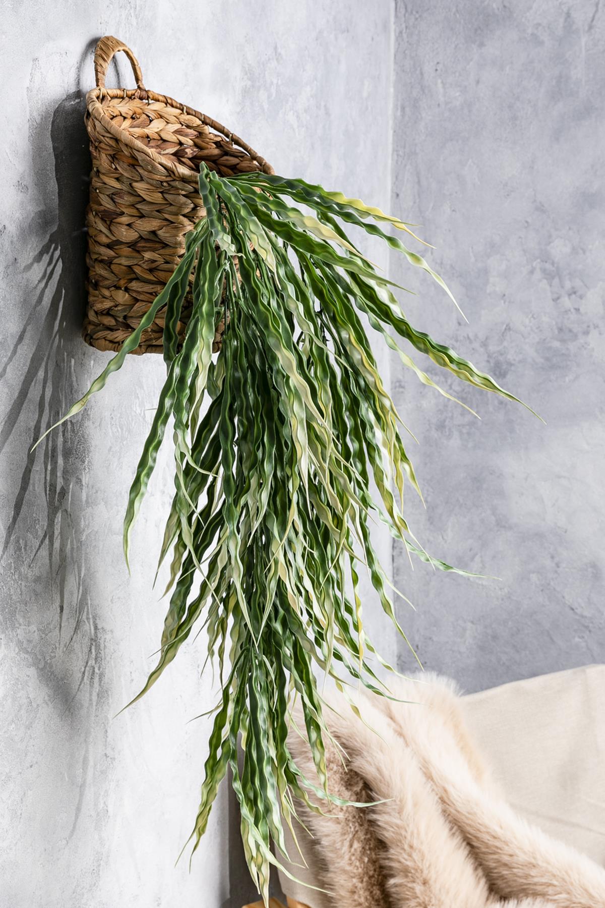 Yapay Sarmaşık Sazlık Yeşil Krem 90 Cm 5 Dal