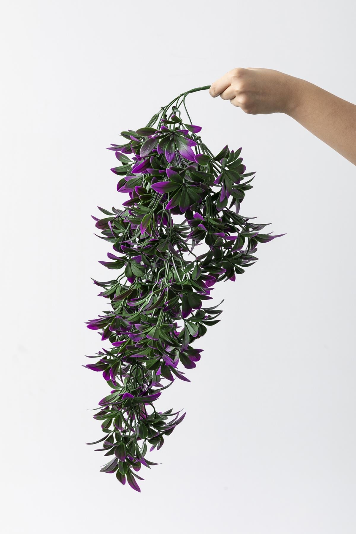 Yapay Sarmaşık Defne 80 Cm 5 Dal Yeşil Mor (UV)
