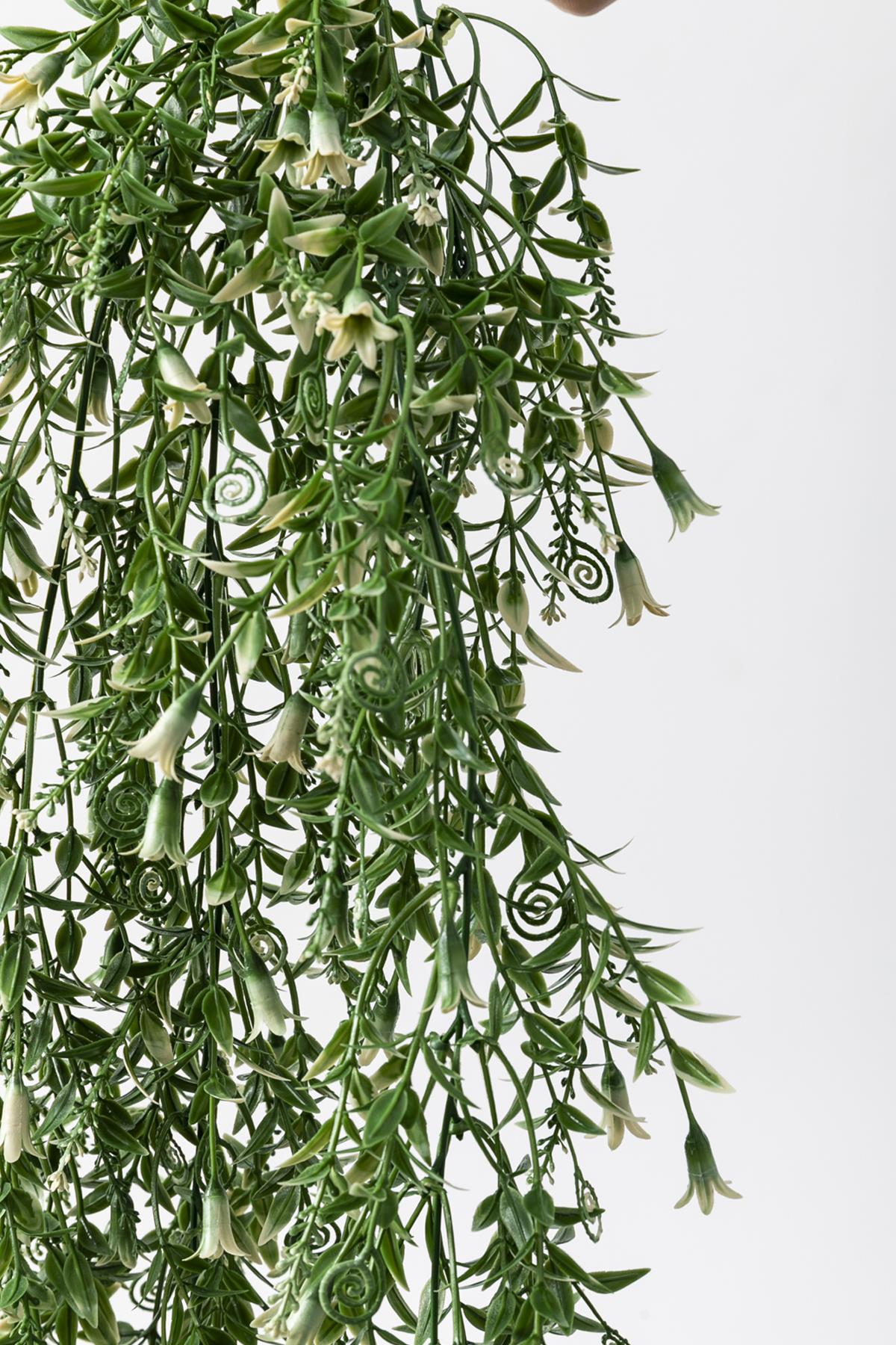 Yapay Sarmaşık Uv Korumalı Küpe Yeşil Beyaz 80 Cm 5 Dal