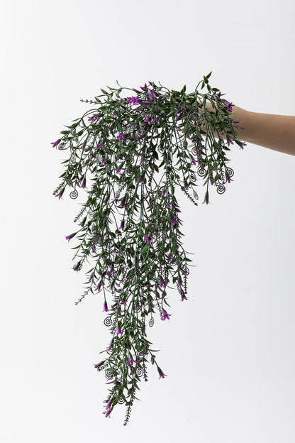 Yapay Sarmaşık (Uv) Korumalı Küpe Yeşil Mor 80 Cm 5 Dal (Uv)