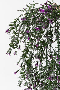 Yapay Sarmaşık (Uv) Korumalı Küpe Yeşil Mor 80 Cm 5 Dal (Uv)