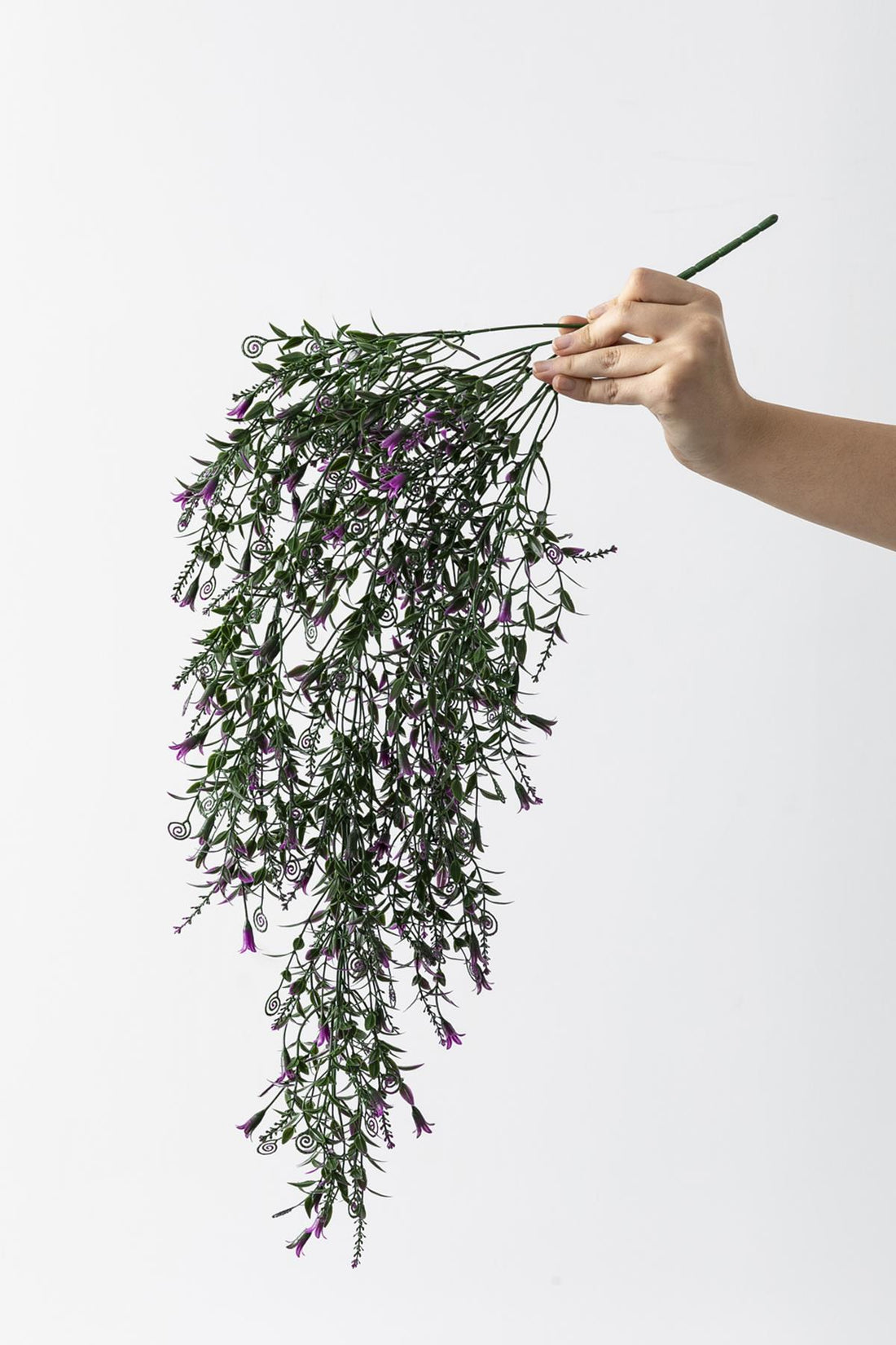 Yapay Sarmaşık Uv Korumalı Küpe Yeşil Mor 80 Cm 5 Dal