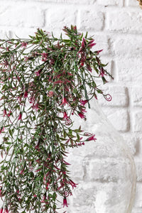 Yapay Sarmaşık Uv Korumalı Küpe Yeşil Pembe 80 Cm 5 Dal