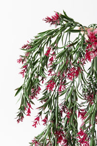 Yapay Sarmaşık Uv Korumalı Küpe Yeşil Pembe 80 Cm 5 Dal