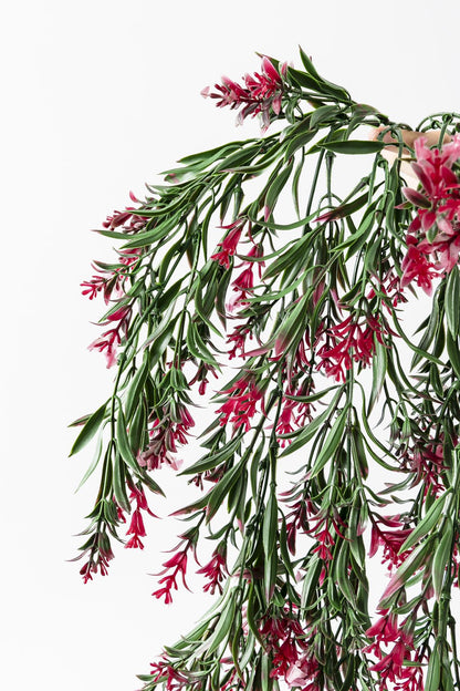 Yapay Sarmaşık Uv Korumalı Küpe Yeşil Pembe 80 Cm 5 Dal