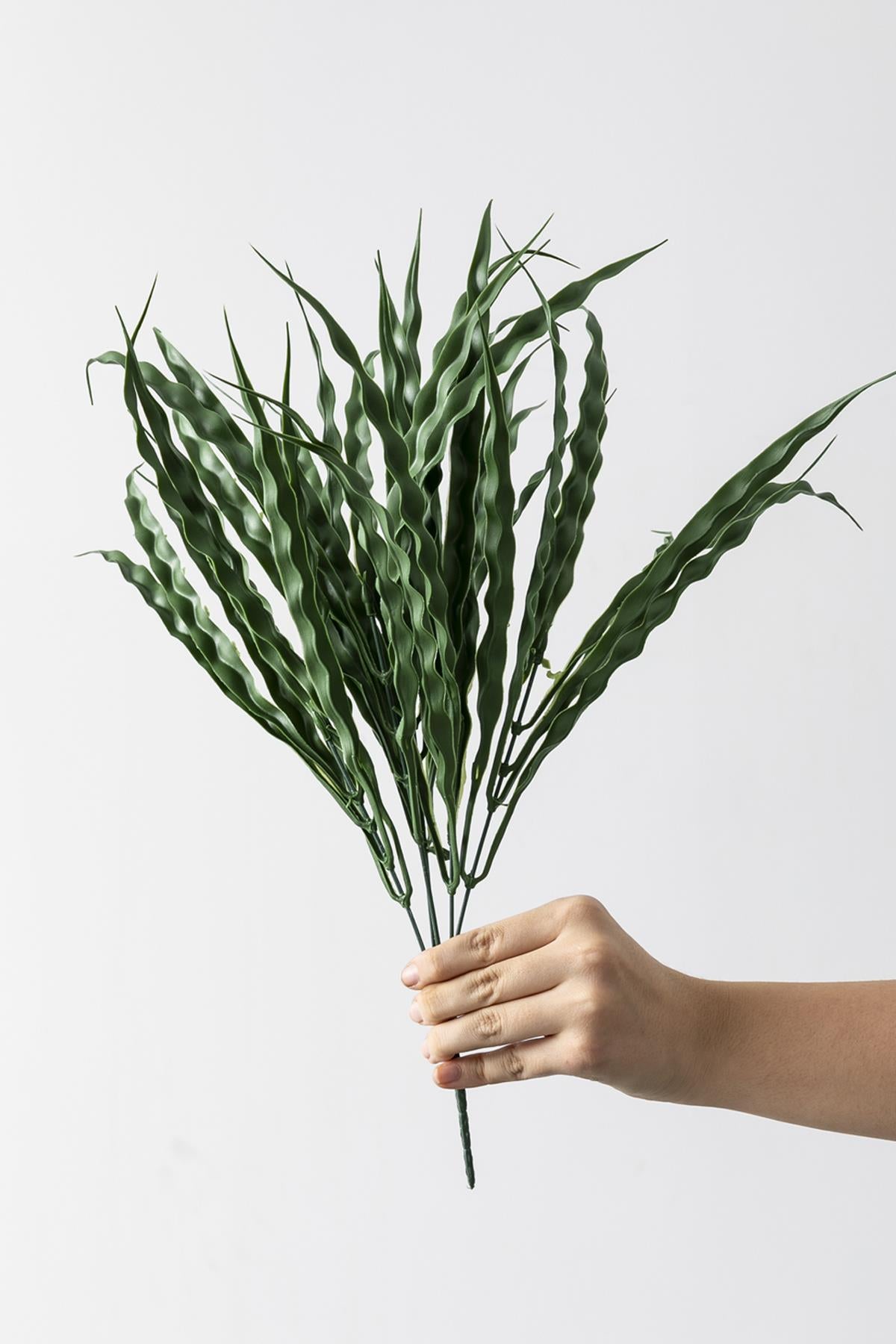 Yapay Saz Demeti Koyu Yeşil 50 Cm 7 Dal(Uv)