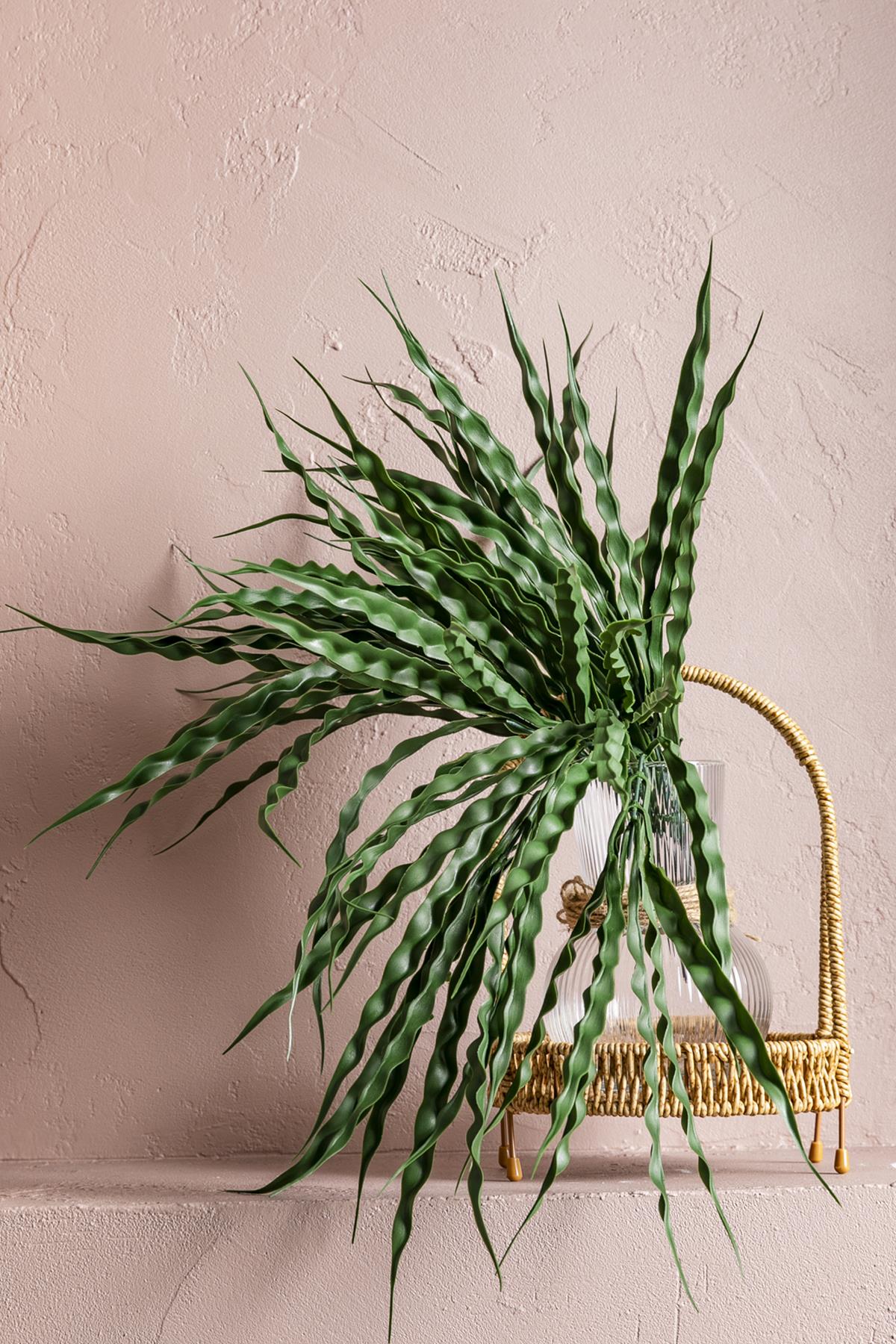 Yapay Saz Demeti Koyu Yeşil 50 Cm 7 Dal(Uv)