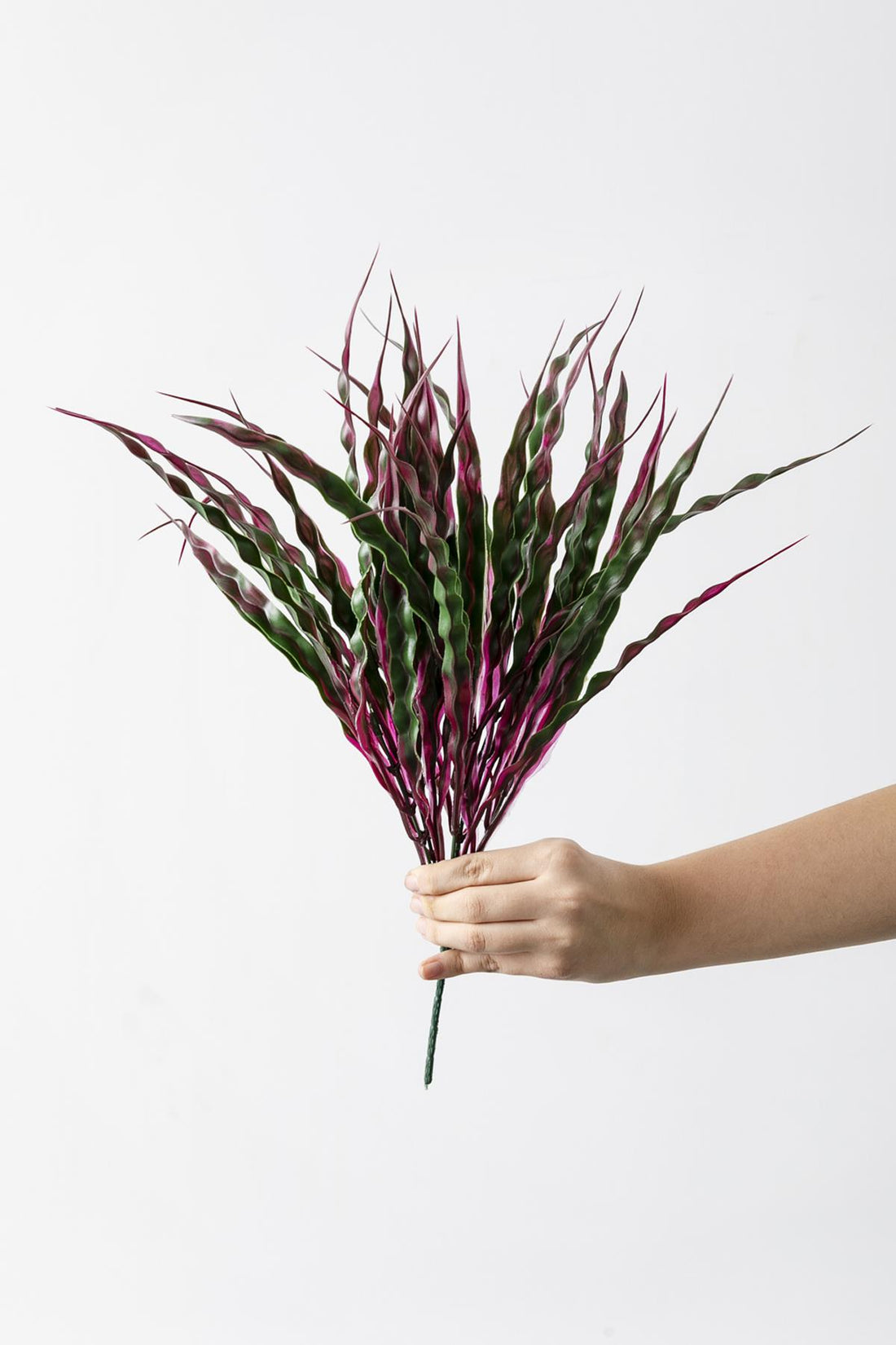 Yapay Saz Demeti Yeşil Pembe 40 Cm 5 Dal(Uv)