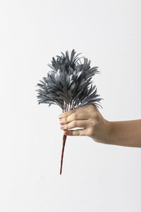 Yapay Şefrole Demeti Gri 30 Cm 5 Dal(Uv)