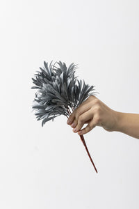 Yapay Şefrole Demeti Gri 30 Cm 5 Dal(Uv)