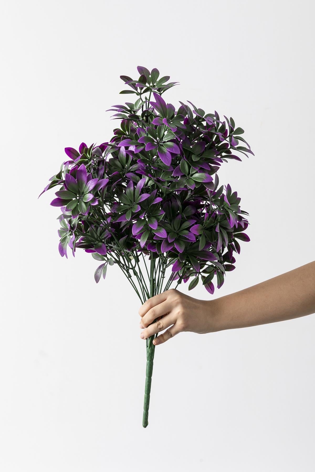 Yapay Şefrole Demeti Mor 60 Cm 24 Dal(Uv)