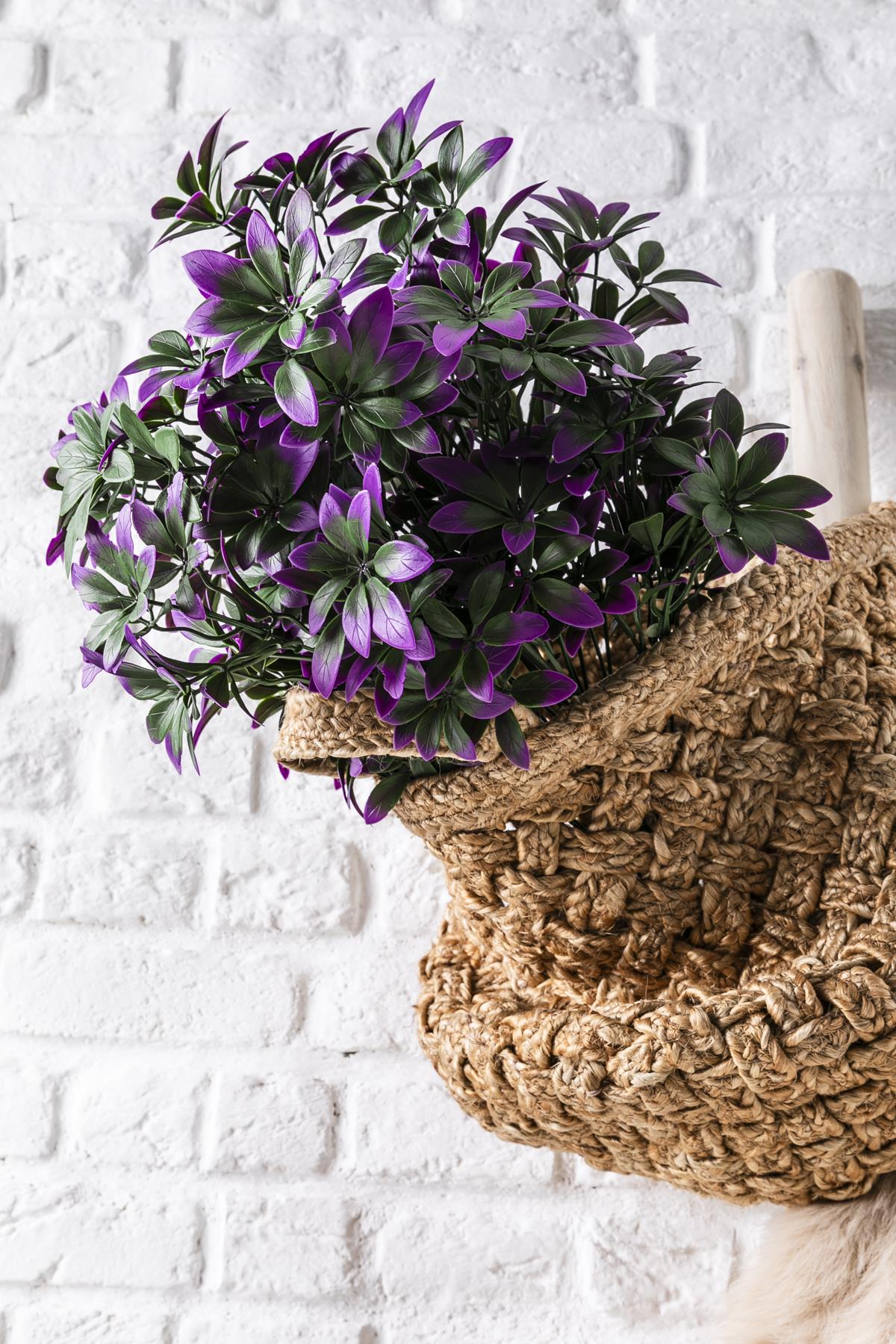 Yapay Şefrole Demeti Mor 60 Cm 24 Dal(Uv)