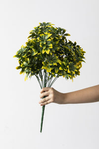 Yapay Şefrole Demeti Sarı Yeşil 60 Cm 24 Dal(Uv)