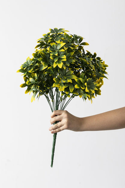 Yapay Şefrole Demeti Sarı Yeşil 60 Cm 24 Dal(Uv)