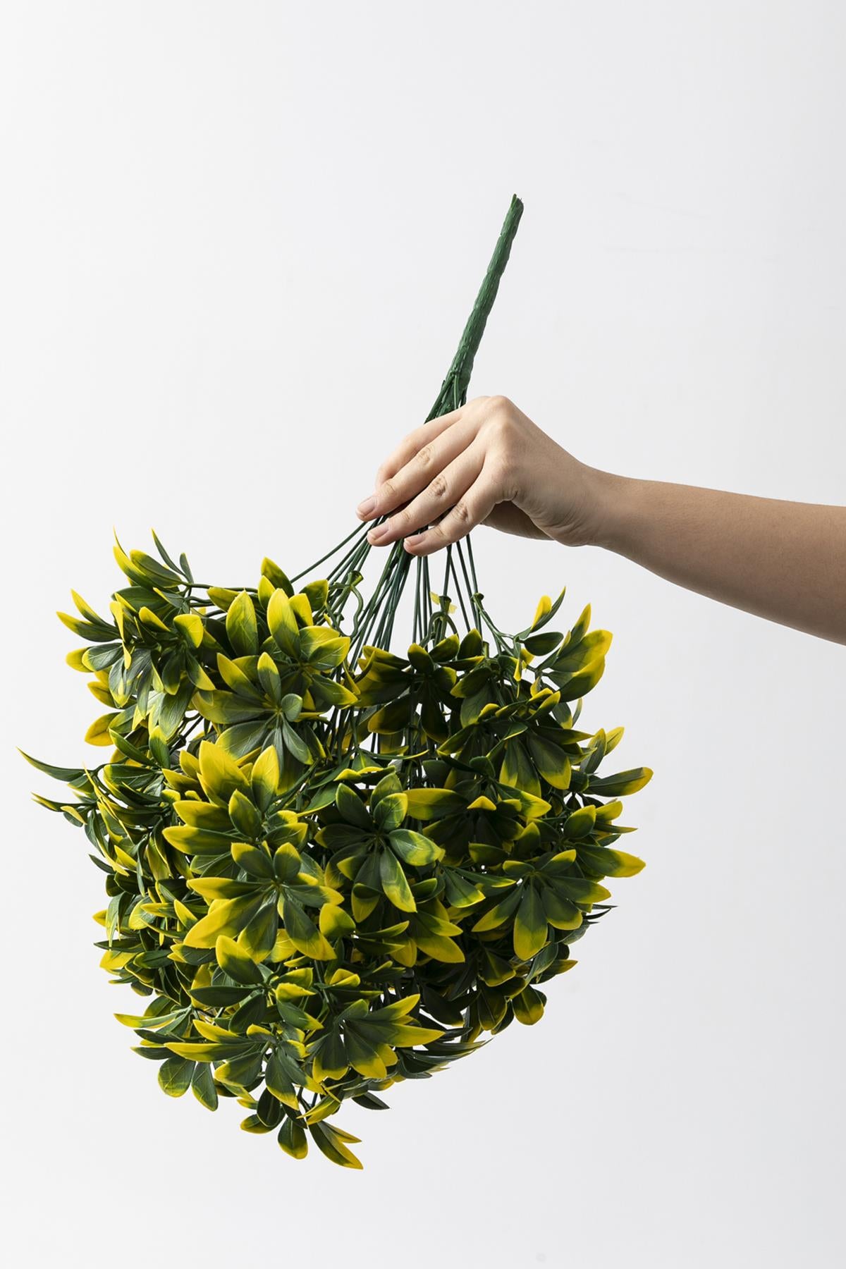 Yapay Şefrole Demeti Sarı Yeşil 60 Cm 24 Dal(Uv)