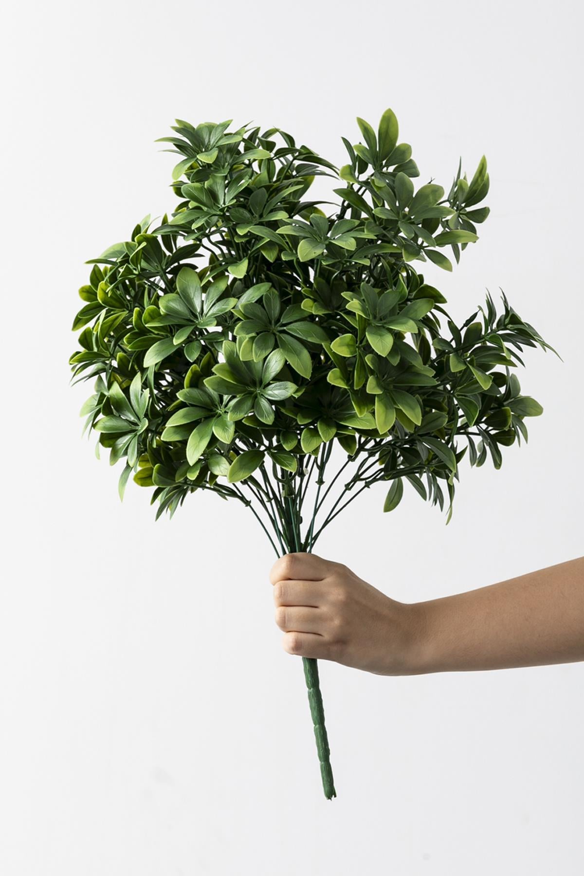 Yapay Şefrole Demeti Yeşil 60 Cm 24 Dal(Uv)