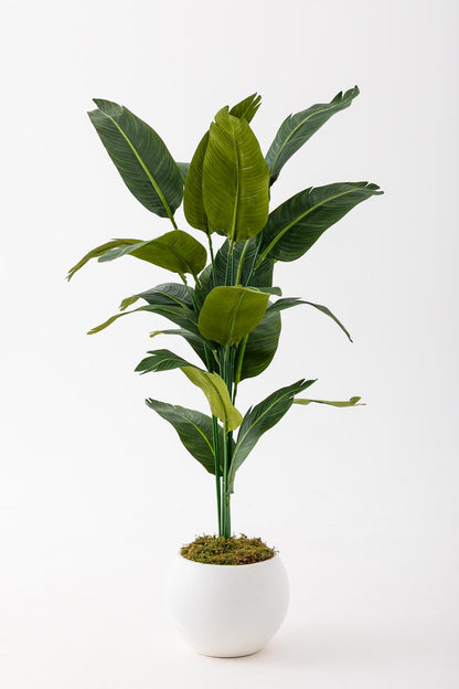 Yapay Starliçe Ağacı 130 Cm Beyaz Küre Saksı