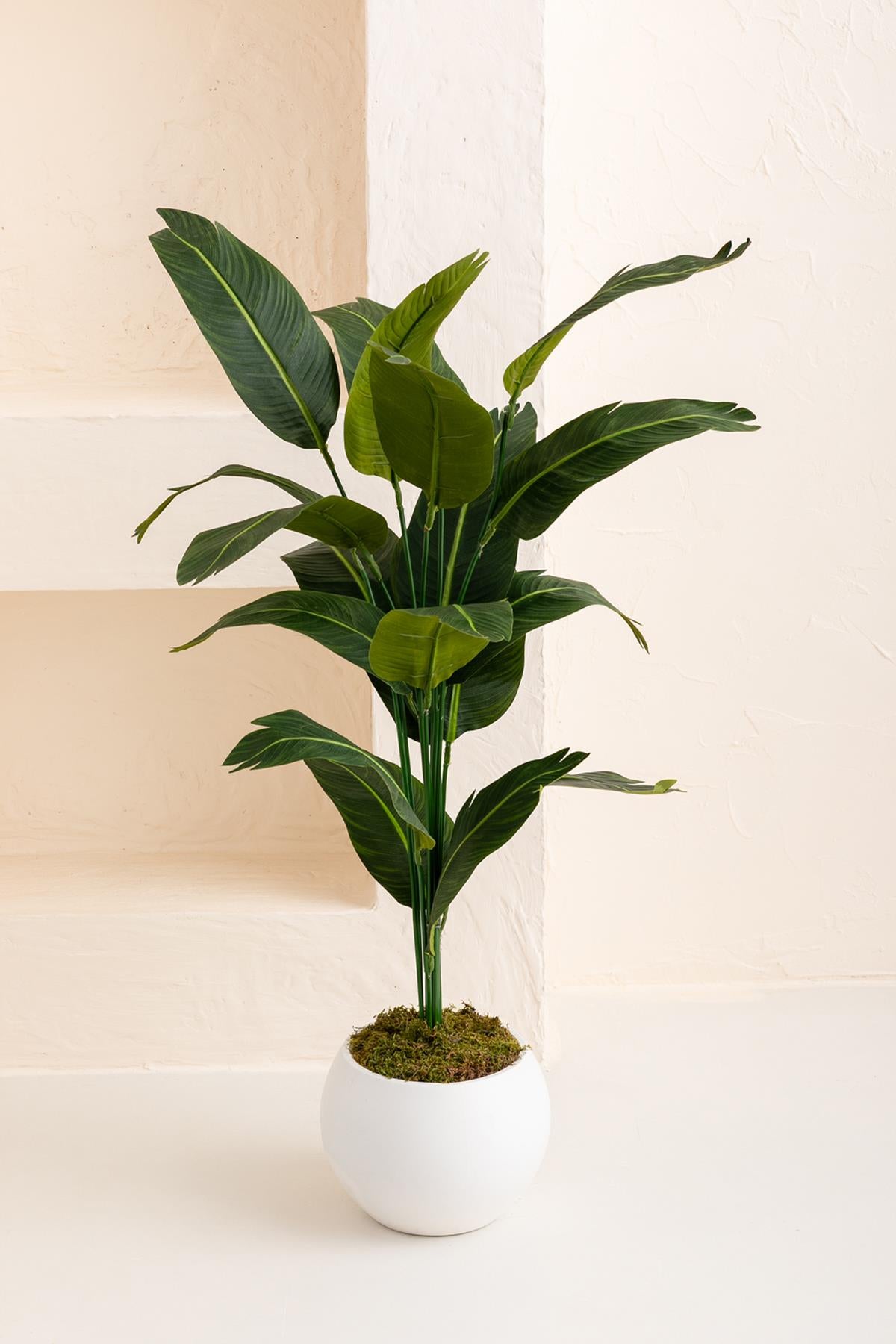 Yapay Starliçe Ağacı 130 Cm Beyaz Küre Saksı