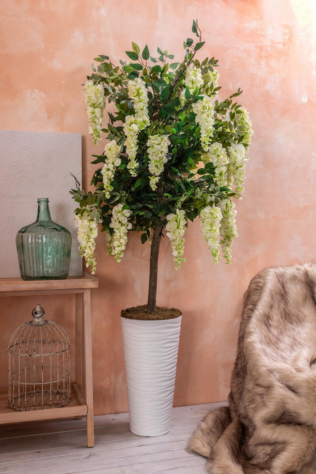 Yapay Sümbül Ağacı 180 Cm Krem