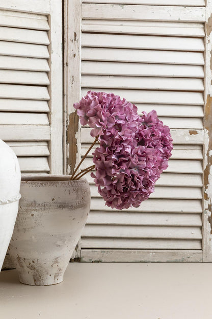 Yapay Vazo Çiçeği Ortanca 75 Cm 5 Dal Gül Kurusu