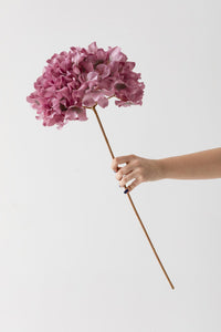 Yapay Vazo Çiçeği Ortanca 75 Cm 5 Dal Gül Kurusu