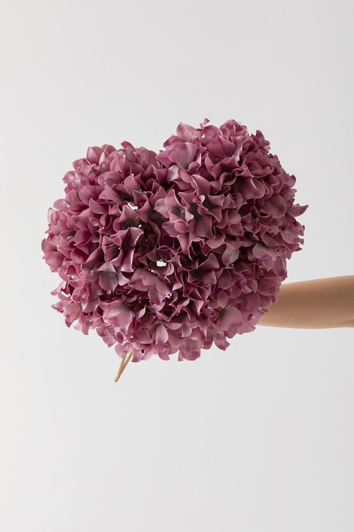 Yapay Vazo Çiçeği Ortanca 75 Cm 5 Dal Gül Kurusu