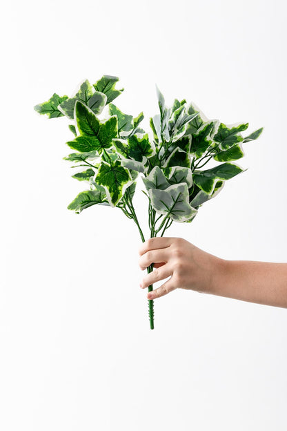 Yapay Yeşillik Demeti Alacalı Yeşil 40 cm 5 Dal