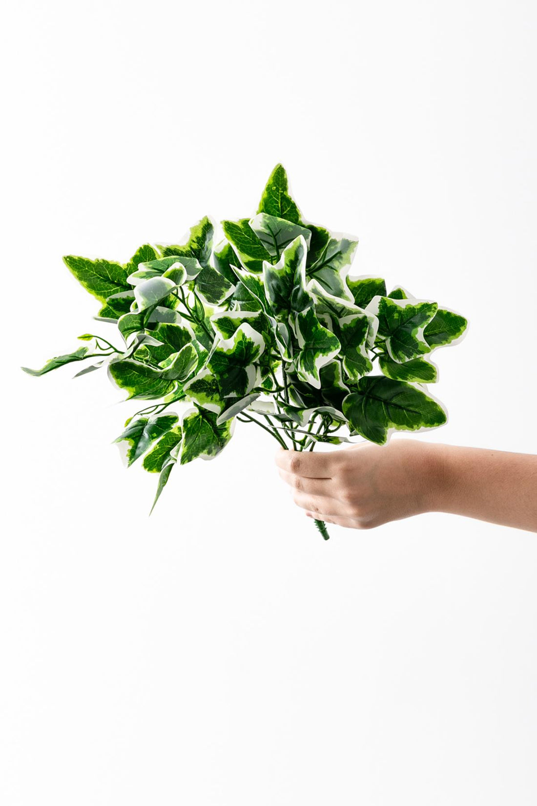 Yapay Yeşillik Demeti Alacalı Yeşil 40 cm 5 Dal