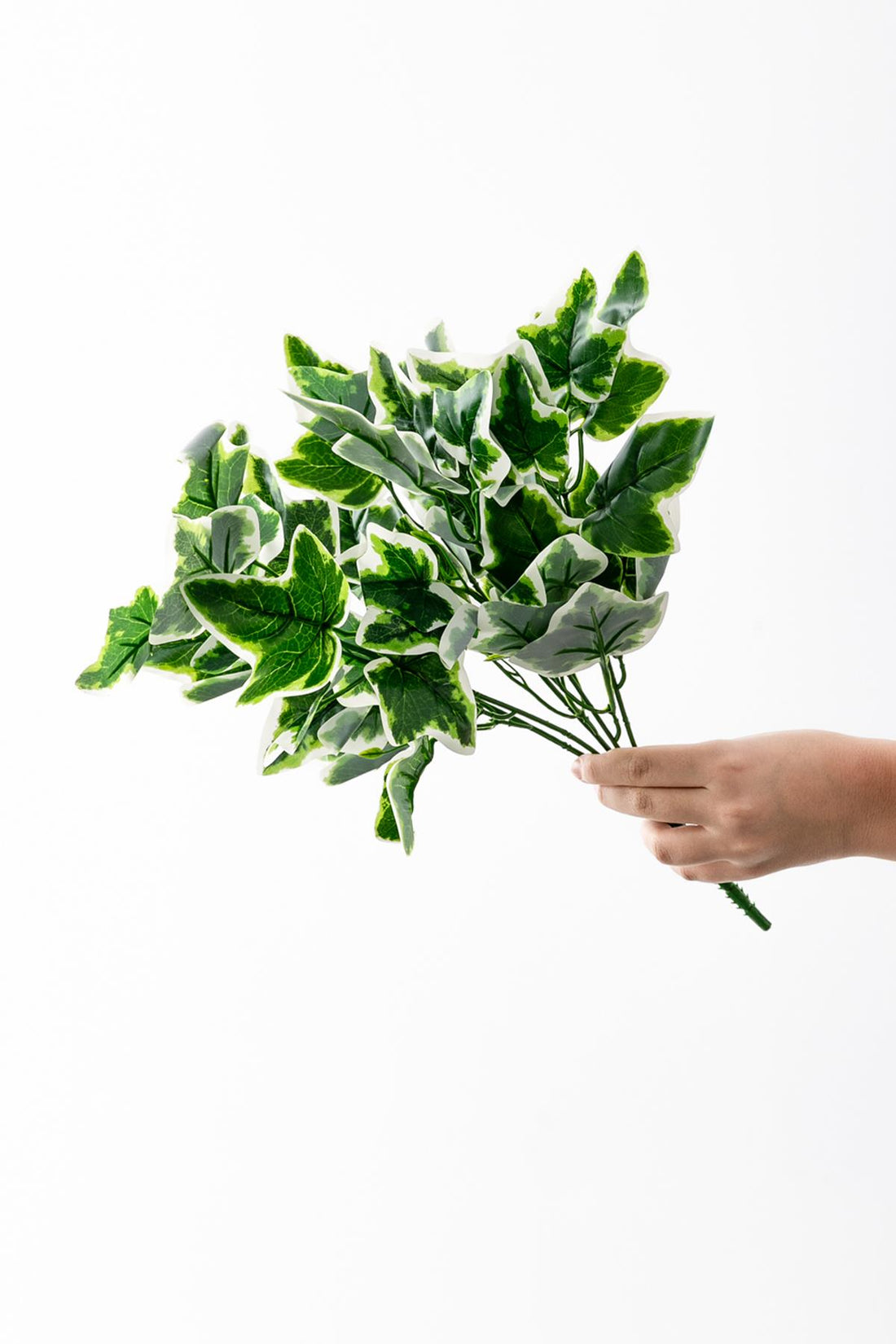 Yapay Yeşillik Demeti Alacalı Yeşil 40 cm 5 Dal