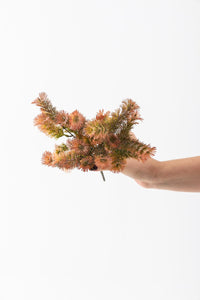 Yapay Yeşillik Demeti Turuncu 35 Cm 5 Dal