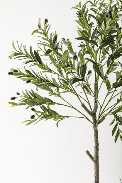 Yapay Zeytin Ağacı 160 Cm Kahverengi Gold Metal Saksı