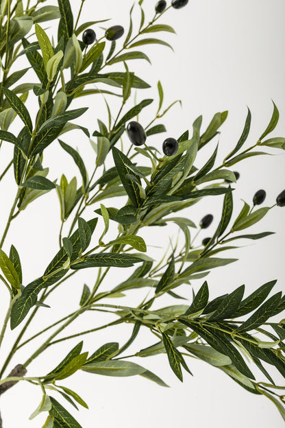 Yapay Zeytin Ağacı 160 Cm Krem Gold Metal Saksı