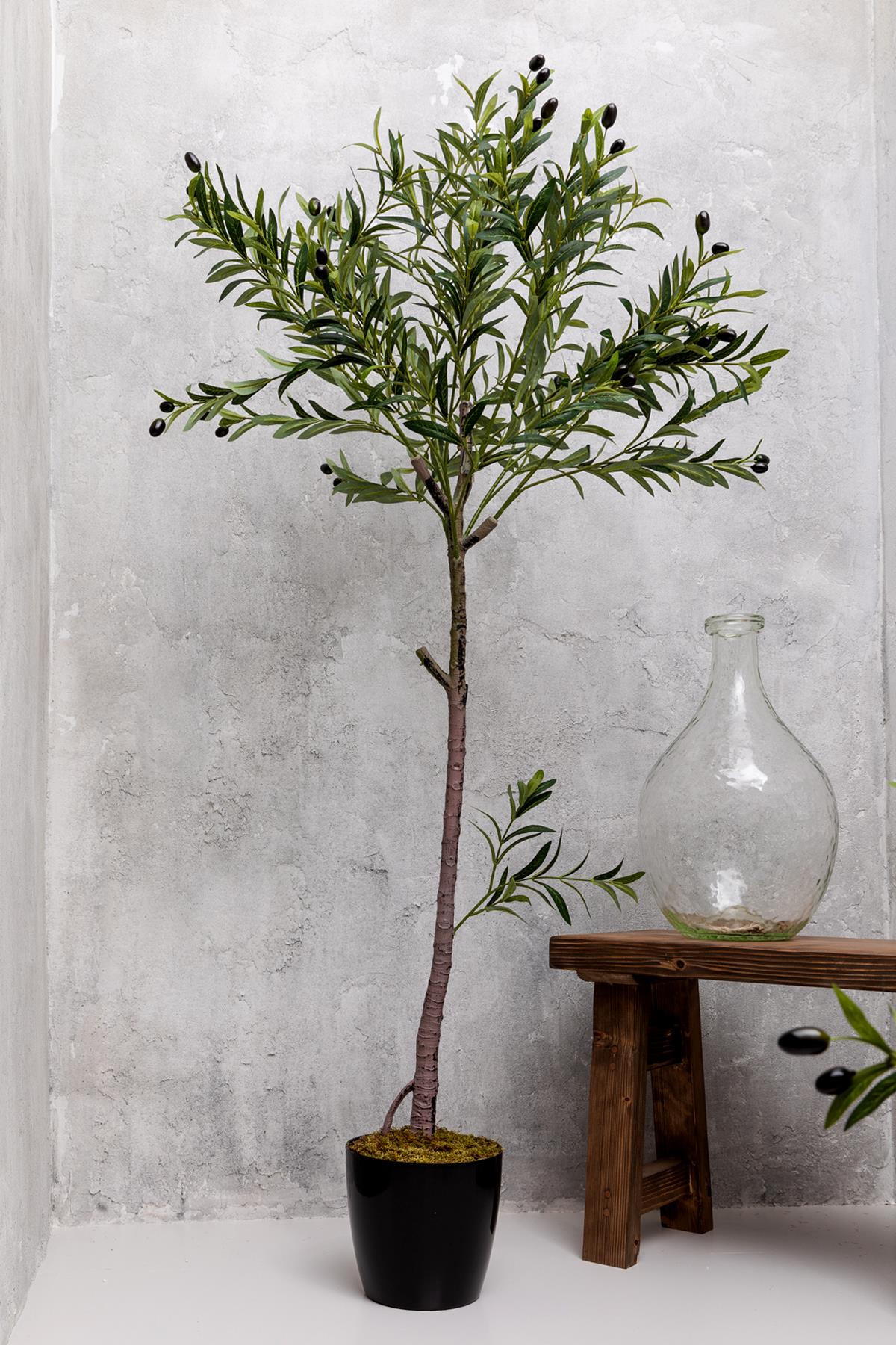 Yapay Zeytin Ağacı 160 cm Tek Gövdeli Doğal Gerçek Görünümlü Yapay Ağaç