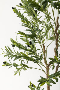 Yapay Zeytin Ağacı 175 Cm Gold Metal Saksı