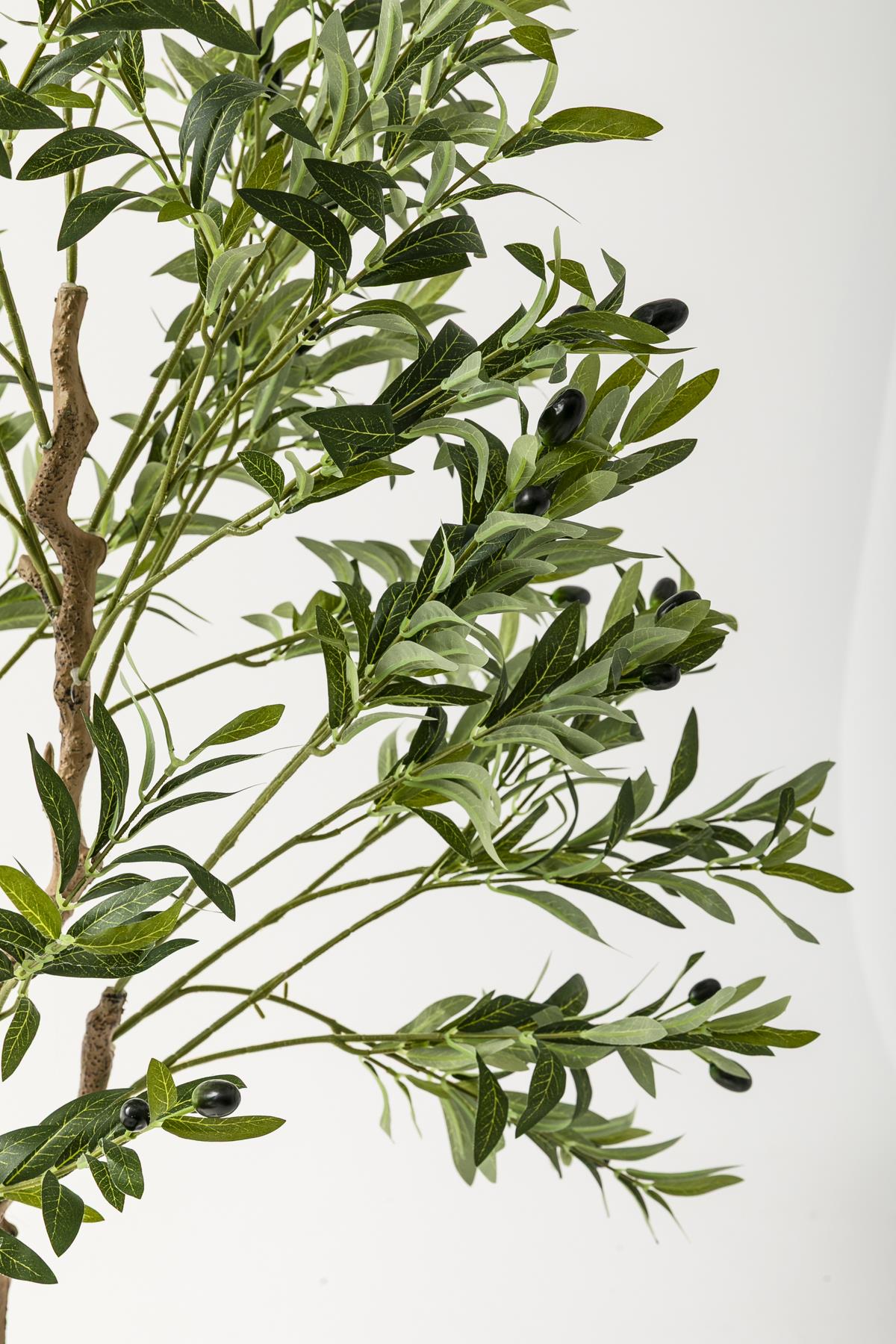 Yapay Zeytin Ağacı 175 Cm Gold Metal Saksı