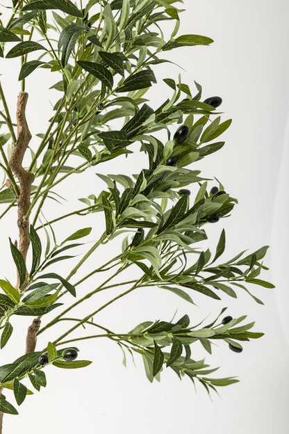 Yapay Zeytin Ağacı 175 Cm Gold Metal Saksı