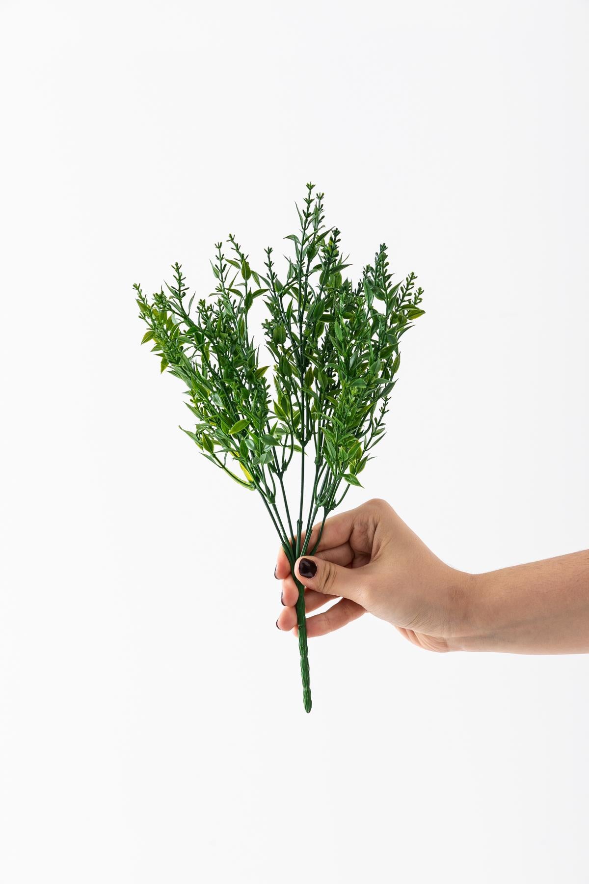 Yapay Zeytin Çiçeği Demet Yeşil 35 Cm 5 Dal