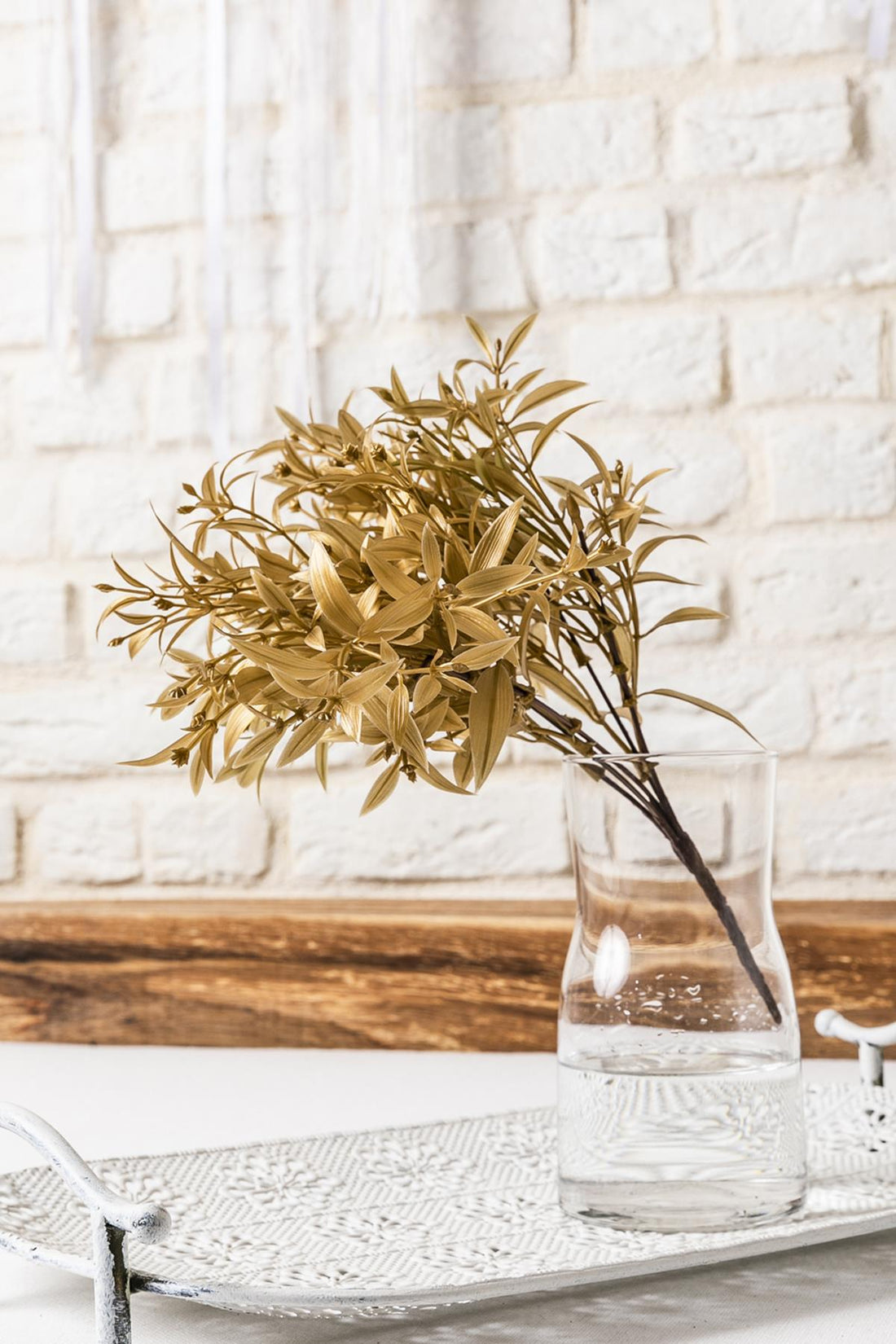 Yapay Zeytin Demeti Gold 30 Cm 5 Dal(Uv)