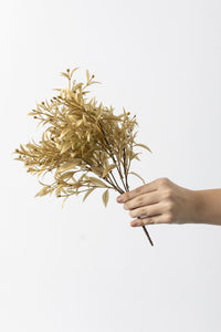 Yapay Zeytin Demeti Gold 30 Cm 5 Dal(Uv)