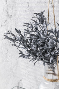 Yapay Zeytin Demeti Gri 35 Cm 5 Dal (Uv)
