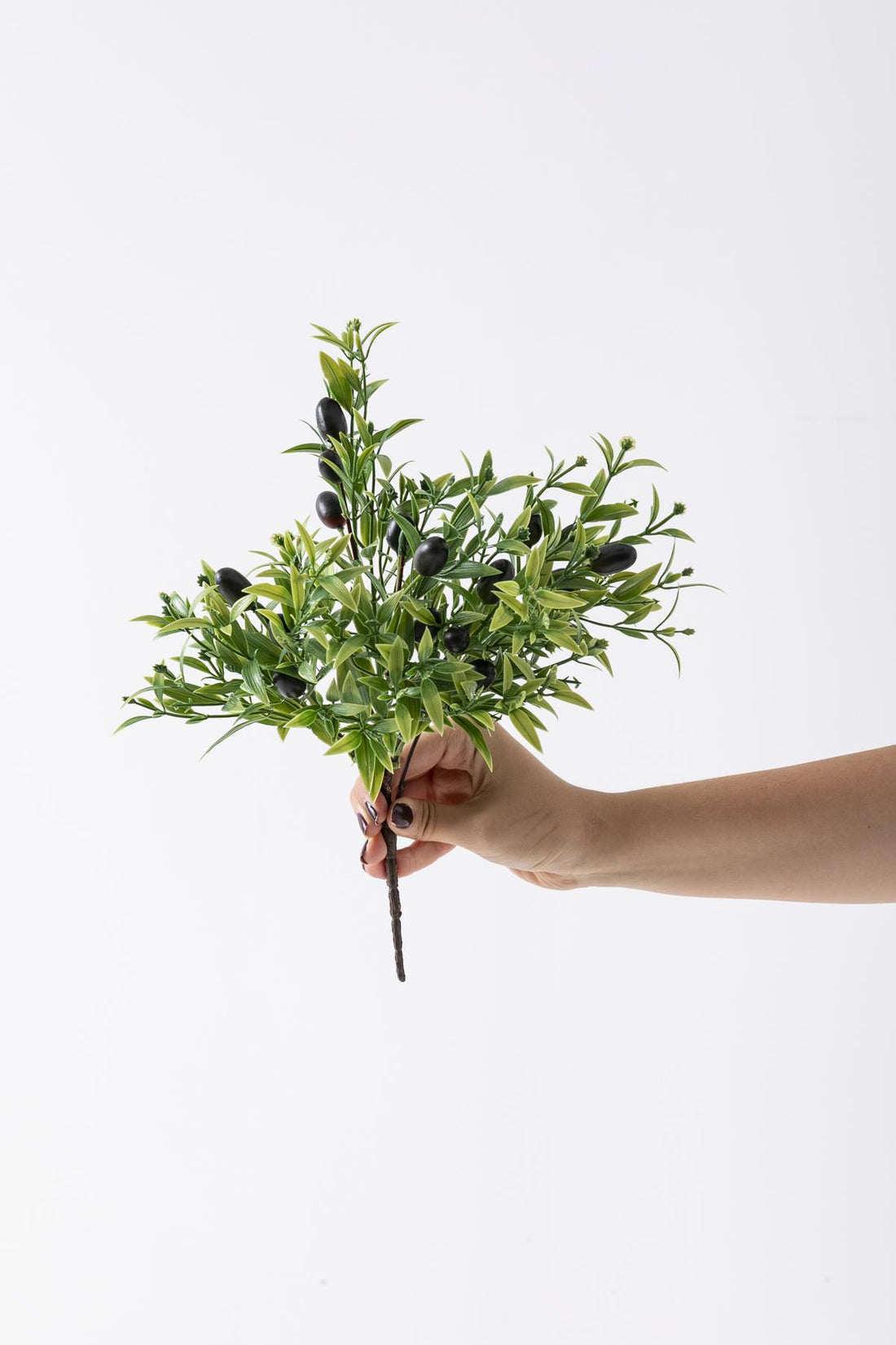 Yapay Zeytin Demeti Yeşil 35 Cm 5 Dal